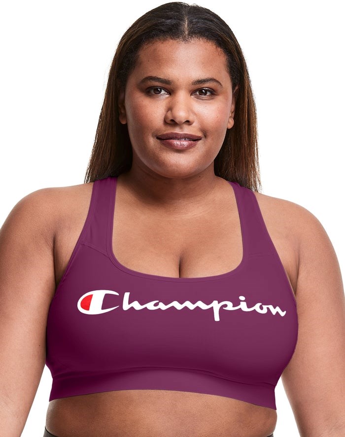 Champion Plus The Absolute Workout Script Logo Sport Bh Dam Mörklila | 0865723-JN