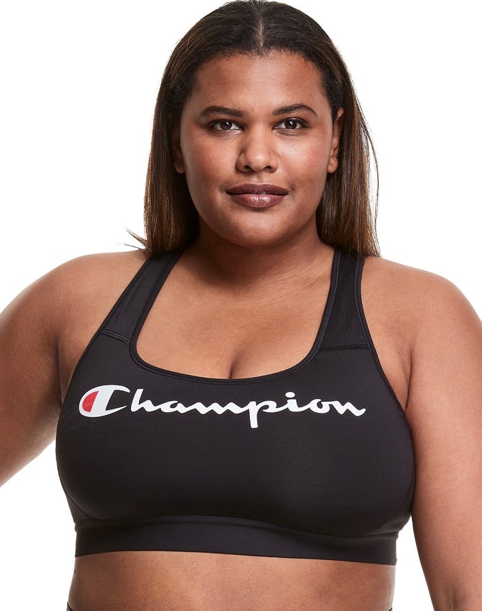 Champion Plus The Absolute Workout Script Logo Sport Bh Dam Svarta | 7192586-HE