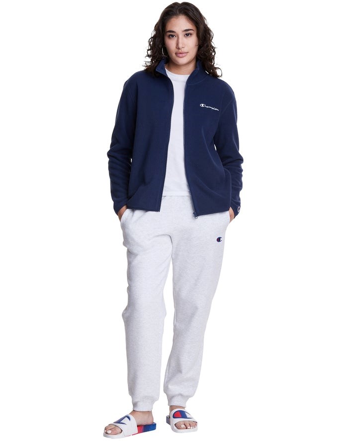 Champion Polar Fleece Full Zip Mock Neck Sweatpants Dam Marinblå | 0187354-TP