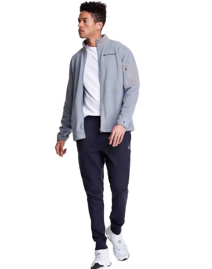 Champion Polar Fleece Full Zip Sweatpants Herr Blå | 9654802-QT