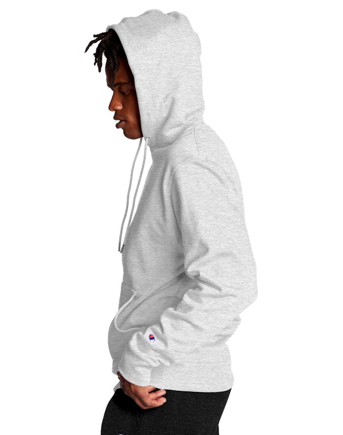 Champion Powerblend Fleece C Logo Hoodie Herr Grå | 1896320-ON