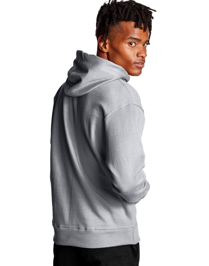 Champion Powerblend Fleece C Logo Hoodie Herr Grå | 7301549-BY