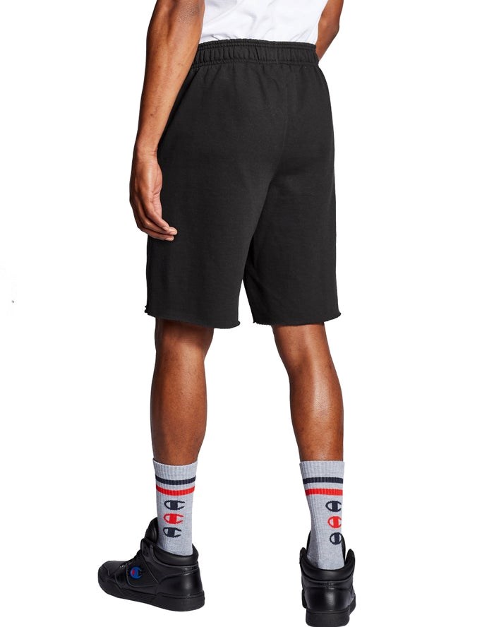 Champion Powerblend Fleece C Logo Shorts Herr Svarta | 1764392-FI