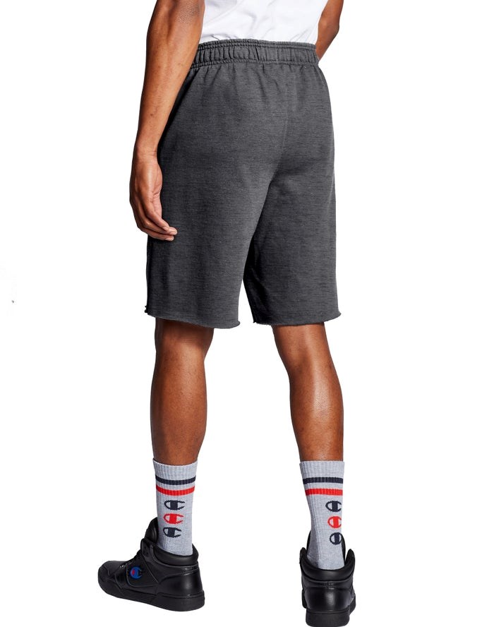 Champion Powerblend Fleece C Logo Shorts Herr Mörkgrå | 4639758-ZA