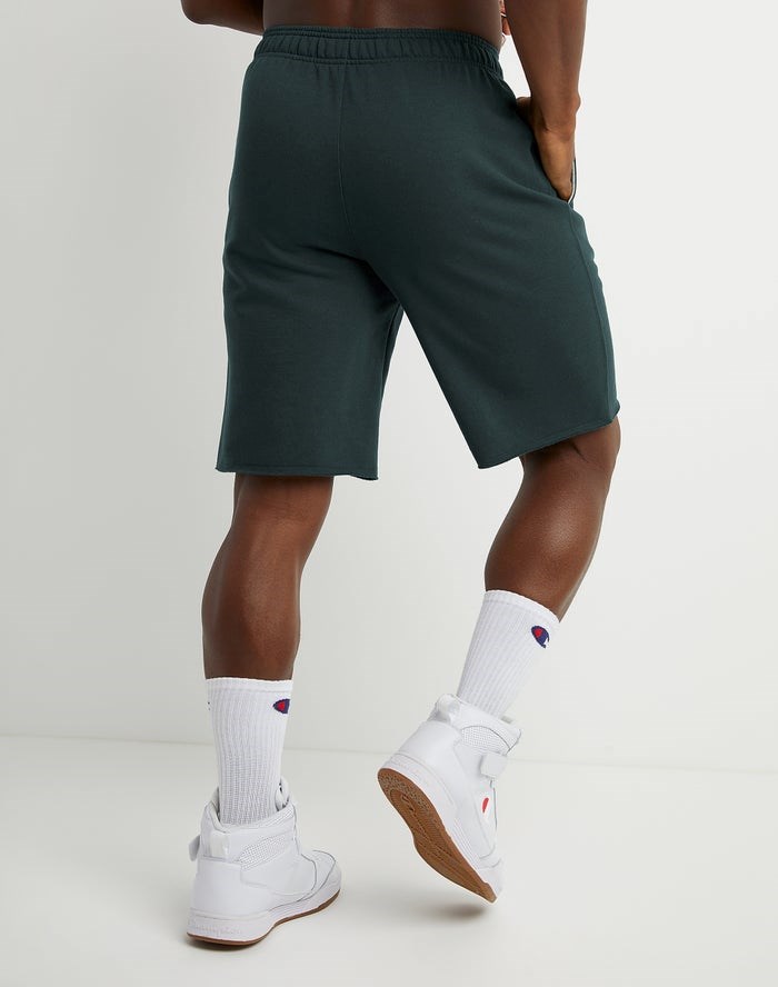 Champion Powerblend Fleece C Logo Shorts Herr Mörkgröna | 9135042-NQ