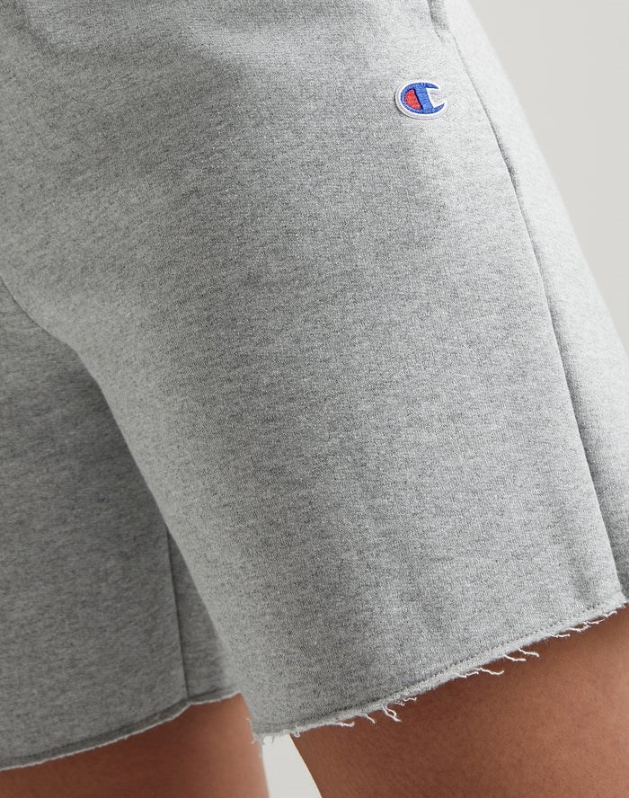 Champion Powerblend Fleece C Patch Logo 6.5 Tröjor Dam Grå | 1859463-MI