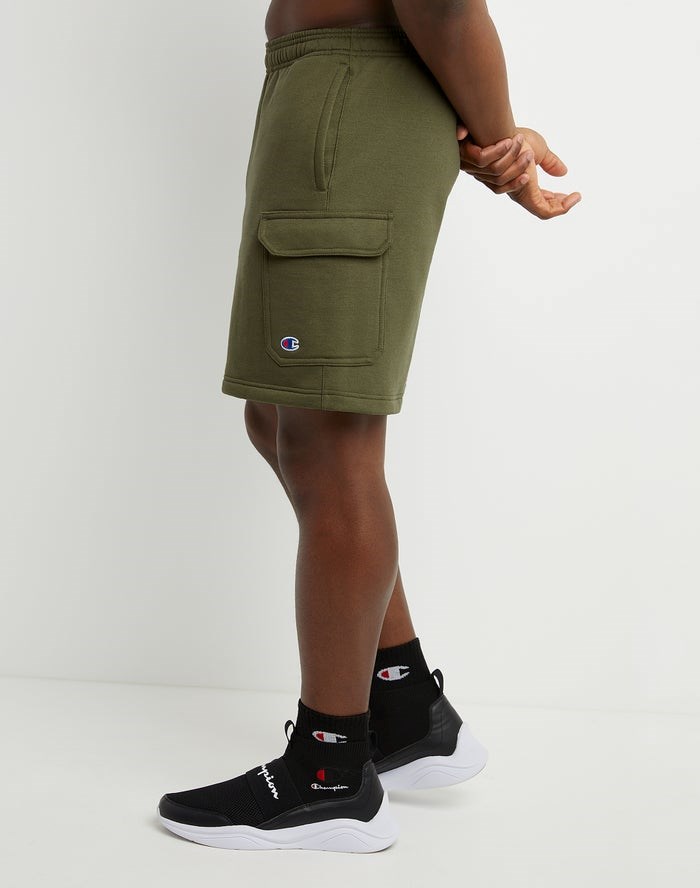 Champion Powerblend Fleece Cargo Shorts Herr Gröna | 9680234-JF