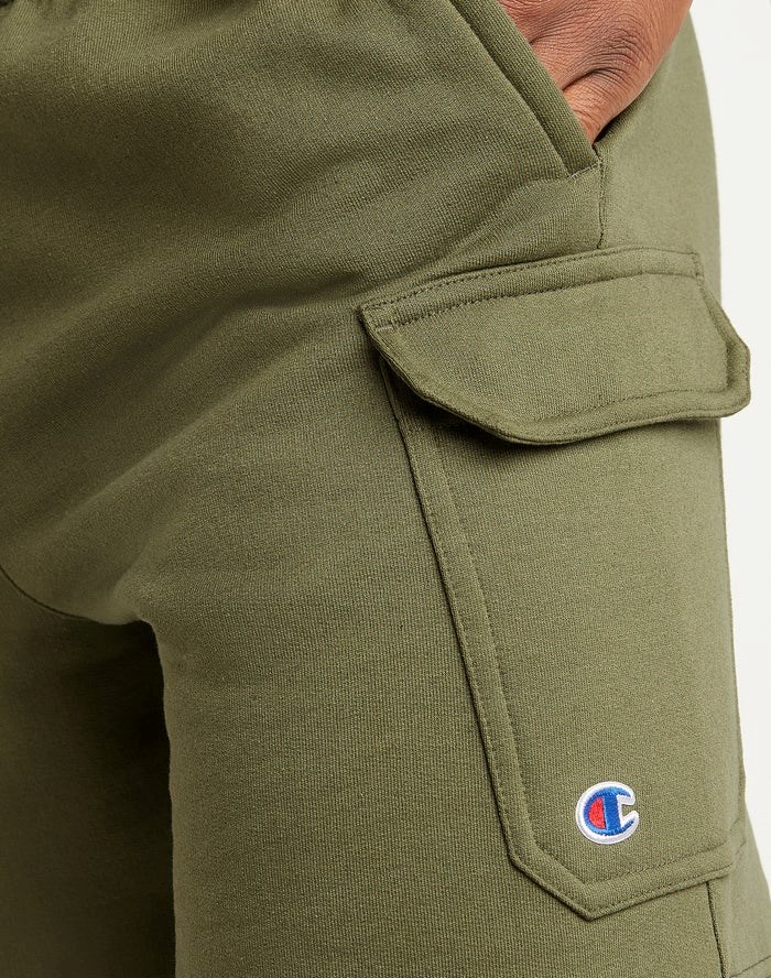 Champion Powerblend Fleece Cargo Shorts Herr Gröna | 9680234-JF