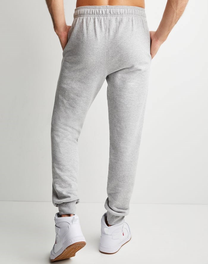 Champion Powerblend Fleece Chasing Waves Sweatpants Herr Grå | 9567082-CO