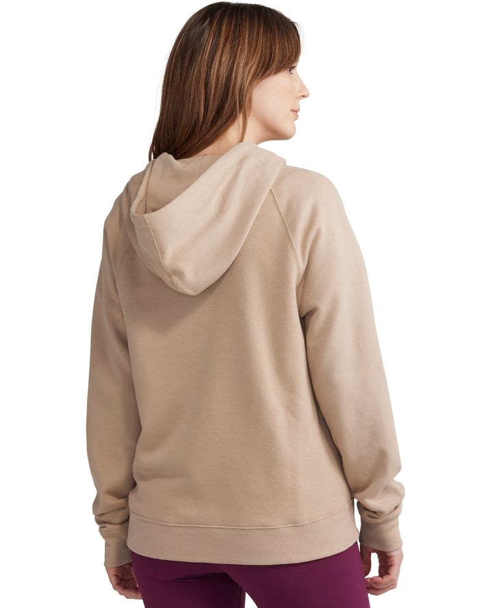 Champion Powerblend Fleece Full Zip Hoodie Dam Khaki | 7281450-EP