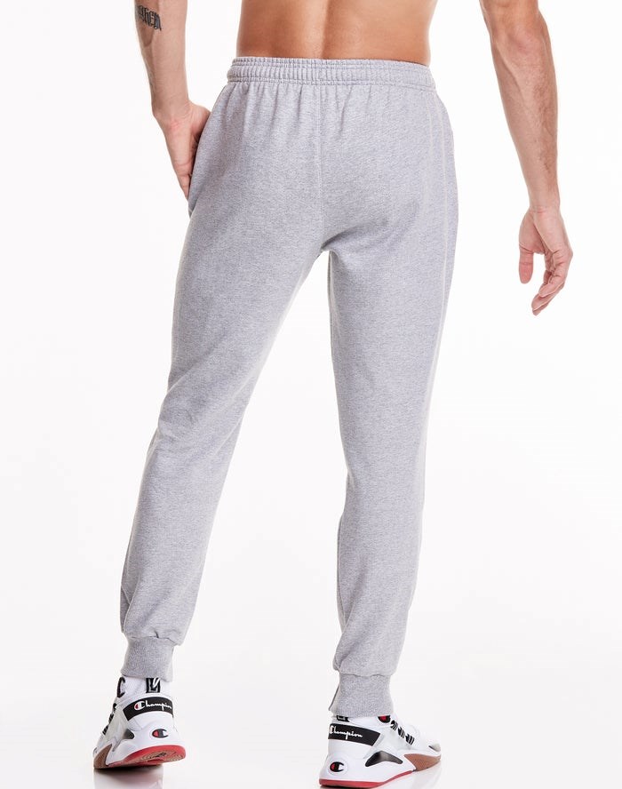 Champion Powerblend Fleece Liquid Filled Script Logo Sweatpants Herr Grå | 1864203-NA