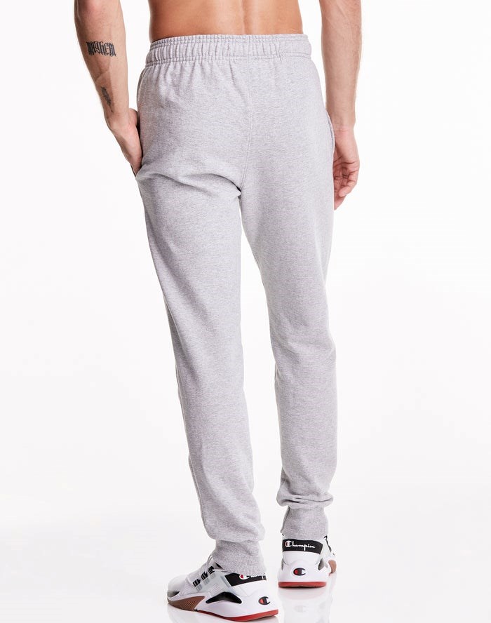 Champion Powerblend Fleece Liquid Filled Script Sweatpants Herr Grå | 7392846-VU