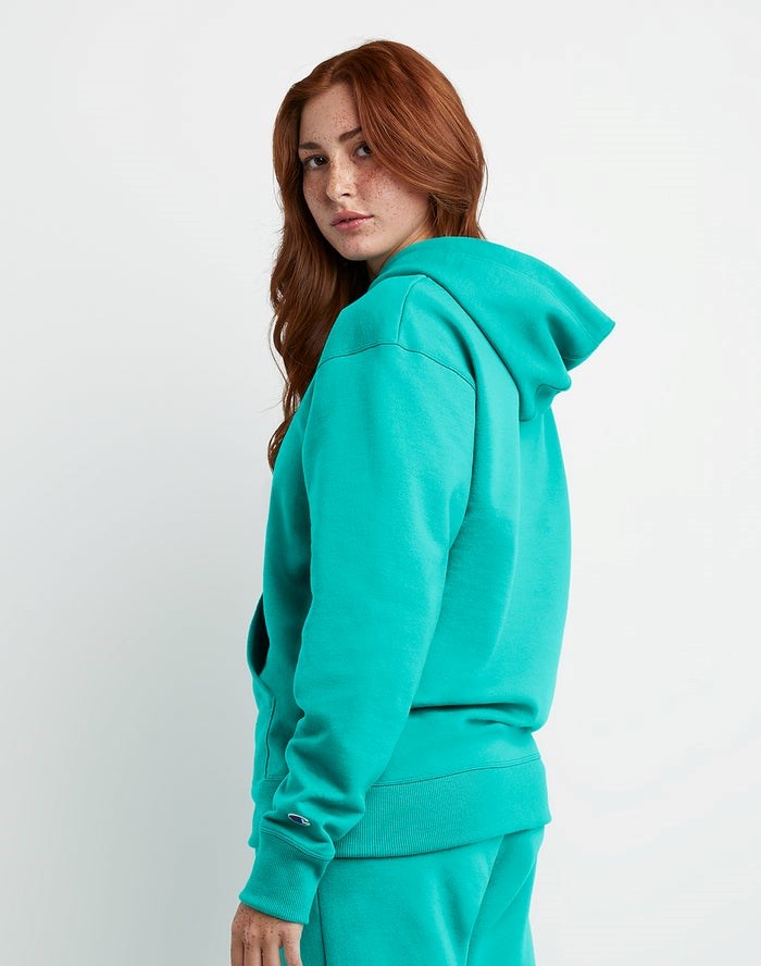 Champion Powerblend Fleece Oversized Jacka Dam Turkos | 7283509-FR