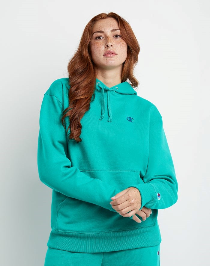 Champion Powerblend Fleece Oversized Jacka Dam Turkos | 7283509-FR