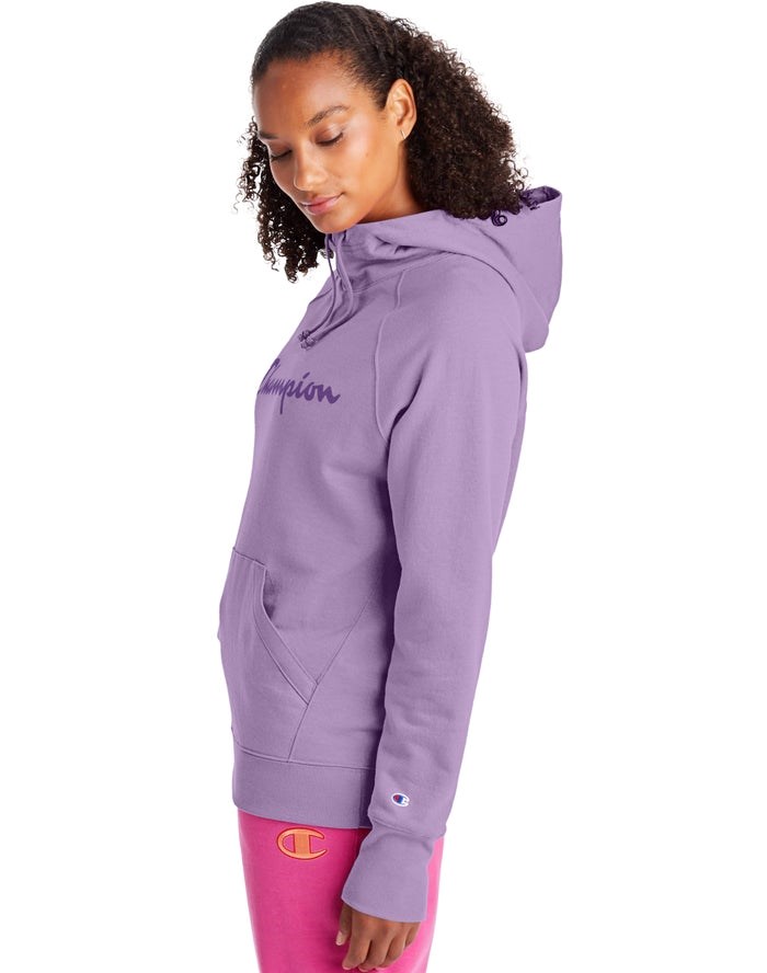 Champion Powerblend Fleece Script Logo Jacka Dam Lila | 0172485-CA