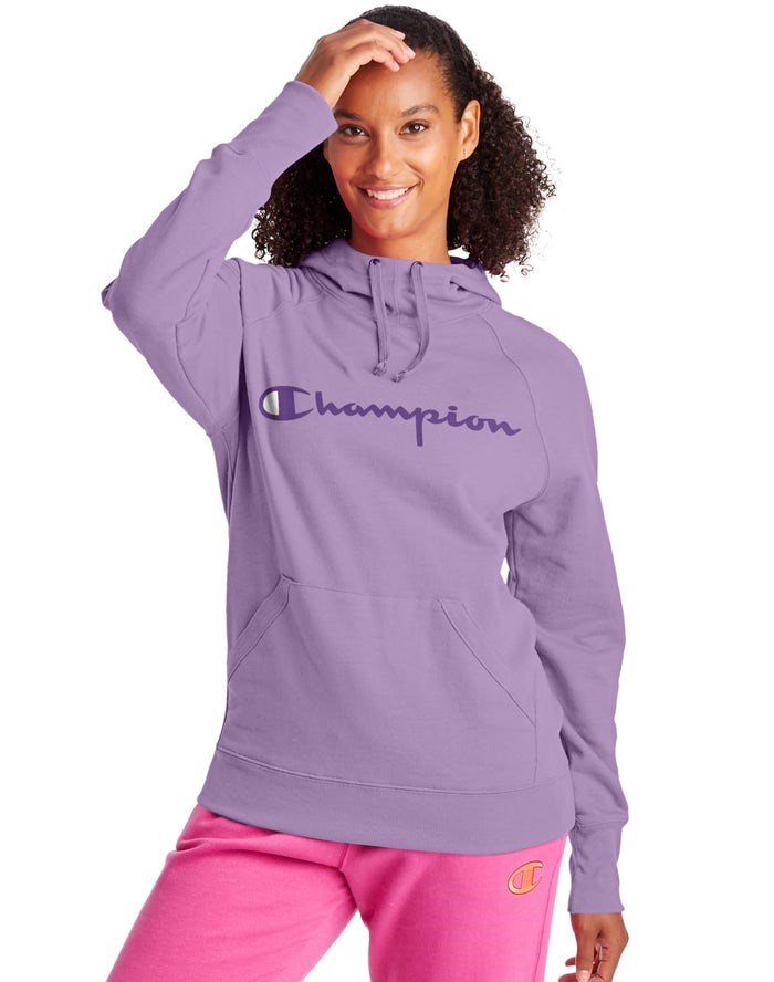 Champion Powerblend Fleece Script Logo Jacka Dam Lila | 0172485-CA