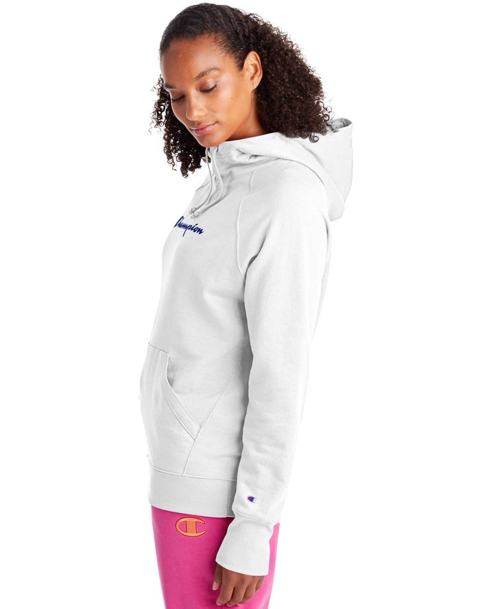 Champion Powerblend Fleece Script Logo Jacka Dam Vita | 3857629-WD