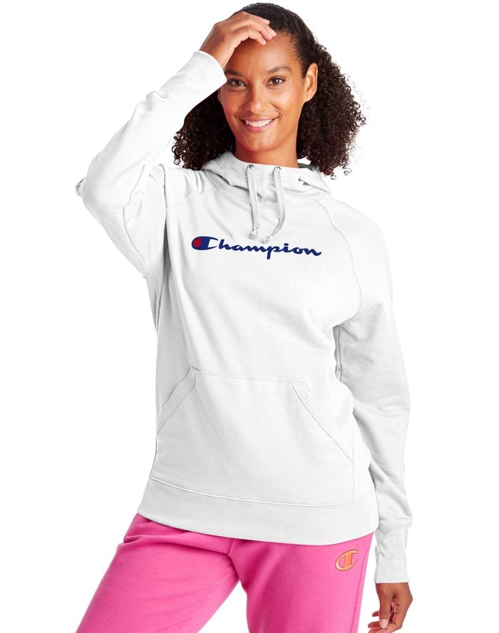 Champion Powerblend Fleece Script Logo Jacka Dam Vita | 3857629-WD