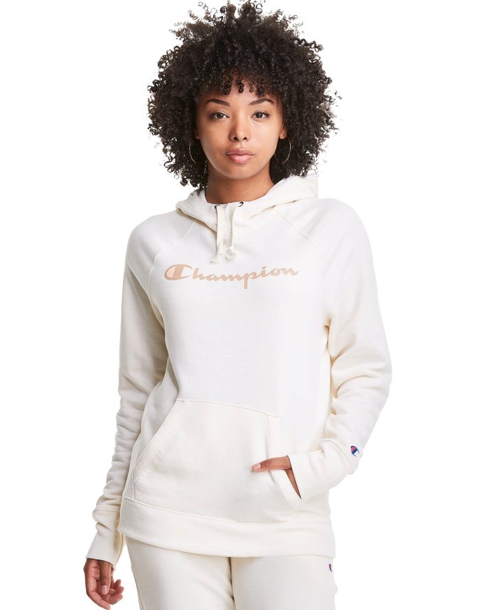 Champion Powerblend Fleece Script Logo Jacka Dam Vita | 6058923-VY