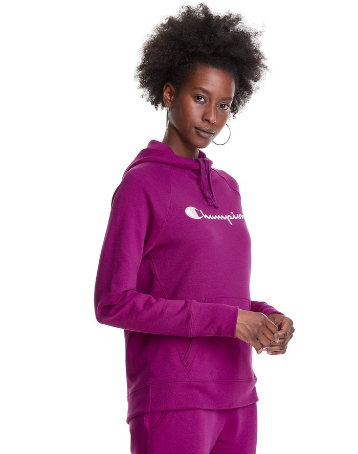 Champion Powerblend Fleece Script Logo Jacka Dam Lila | 9561328-KE