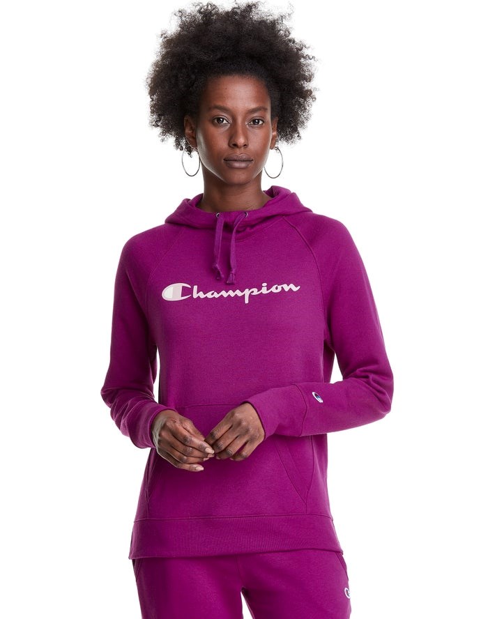 Champion Powerblend Fleece Script Logo Jacka Dam Lila | 9561328-KE