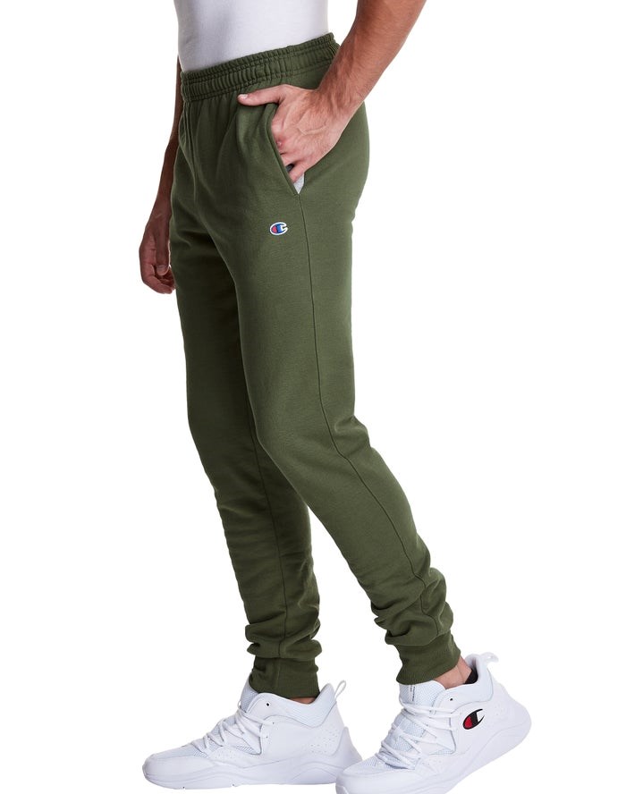 Champion Powerblend Fleece Sweatpants Herr Gröna | 0257438-FX