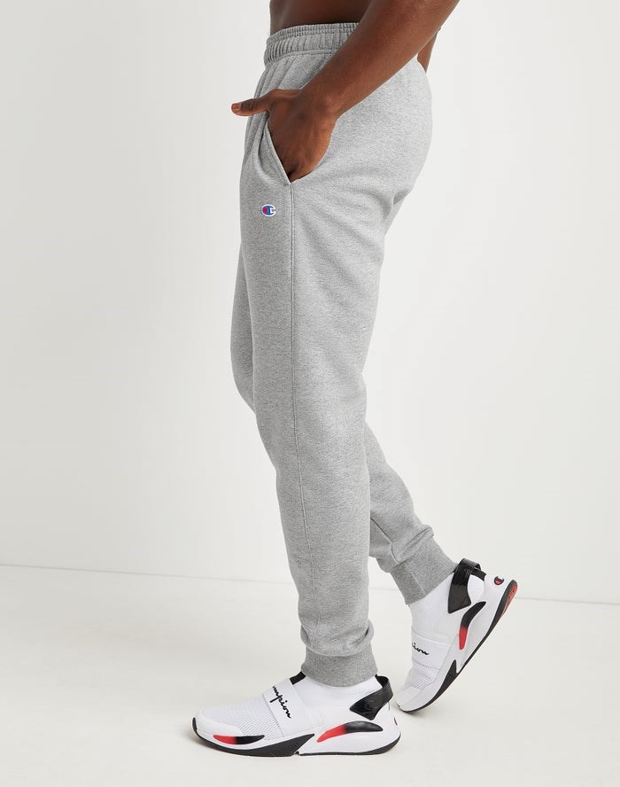 Champion Powerblend Fleece Sweatpants Herr Grå | 3921765-WM