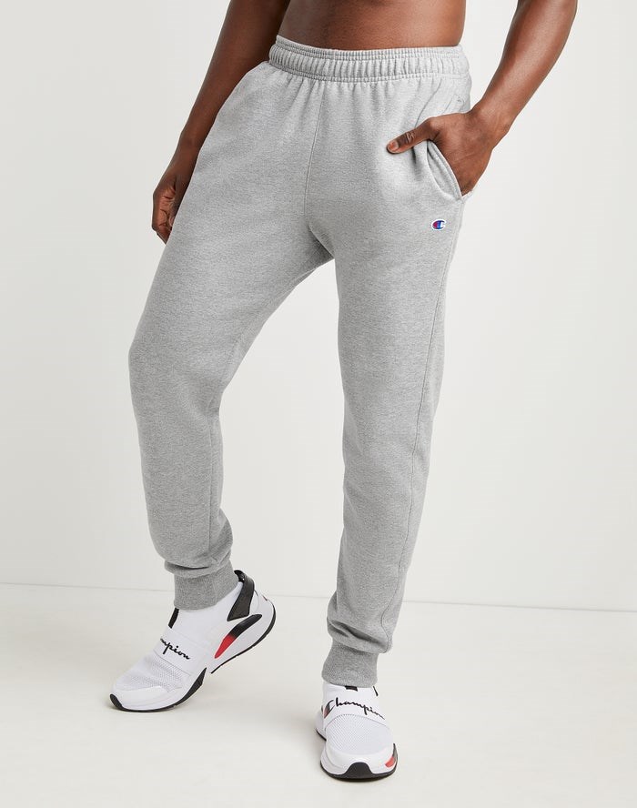 Champion Powerblend Fleece Sweatpants Herr Grå | 3921765-WM