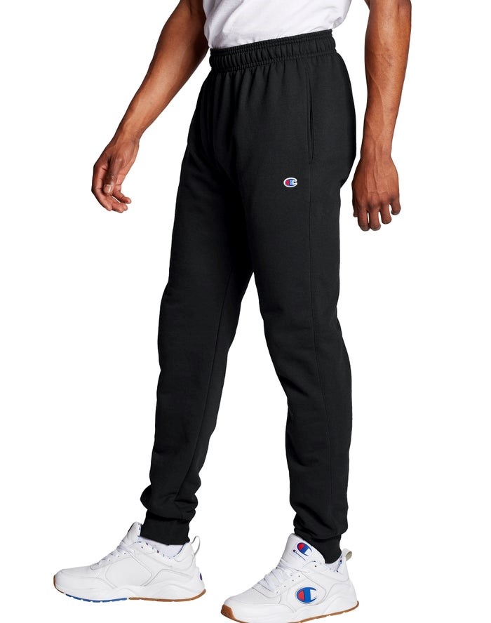 Champion Powerblend Fleece Sweatpants Herr Svarta | 5086321-JA