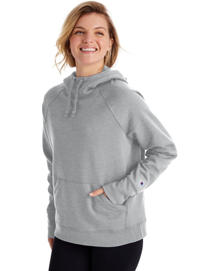 Champion Powerblend Hoodie Dam Grå | 3109576-UH