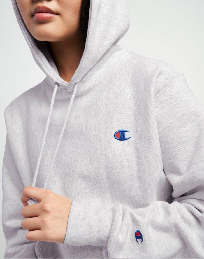 Champion Reverse Weave Boyfriend Jacka Dam Grå | 9186043-VS