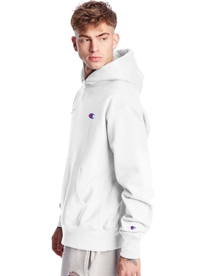 Champion Reverse Weave C Logo Hoodie Herr Vita | 2961584-KZ