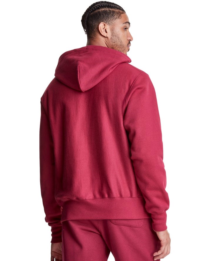 Champion Reverse Weave C Logo Hoodie Herr Röda | 7384529-VZ