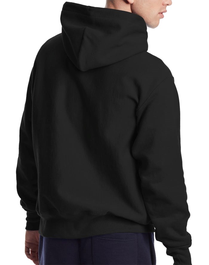 Champion Reverse Weave C Logo Hoodie Herr Svarta | 9302651-SU