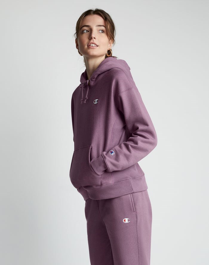 Champion Reverse Weave C Logo Sweatpants Dam Lila | 1467950-RS