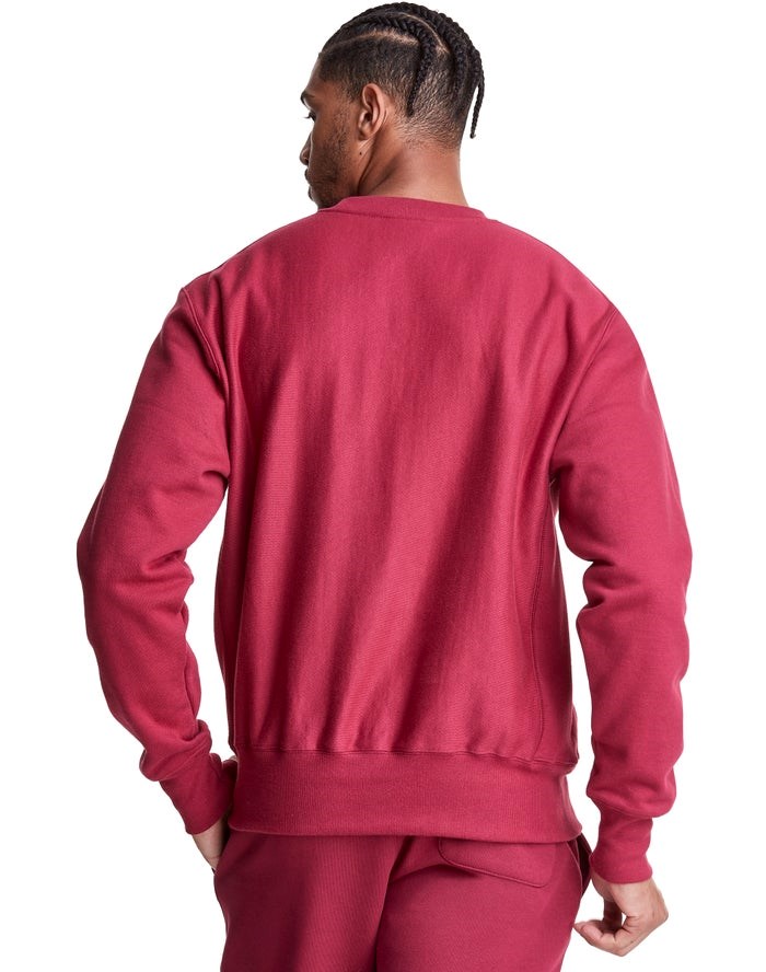 Champion Reverse Weave Crew Tröjor Herr Röda | 3826041-RJ