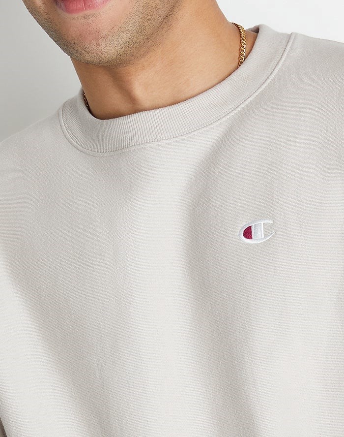 Champion Reverse Weave Crew Tröjor Herr Grå | 6281097-PT