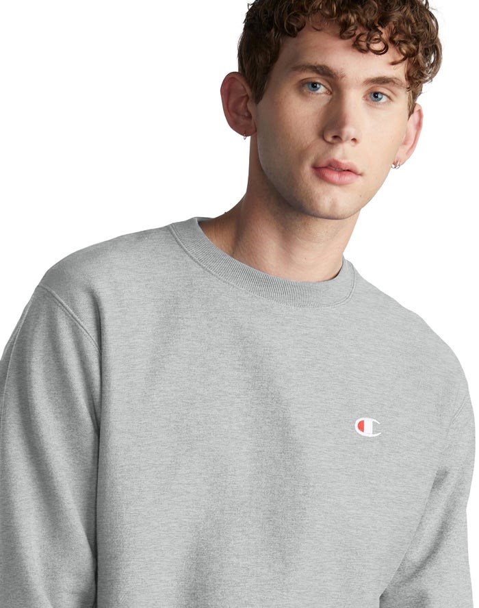 Champion Reverse Weave Crew Tröjor Herr Grå | 6815403-HR