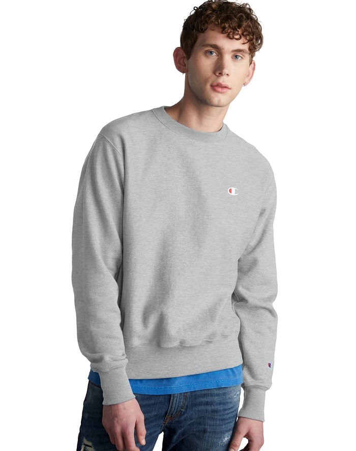 Champion Reverse Weave Crew Tröjor Herr Grå | 6815403-HR