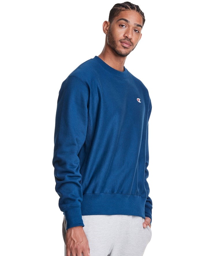 Champion Reverse Weave Crew Tröjor Herr Blå | 9784561-NQ