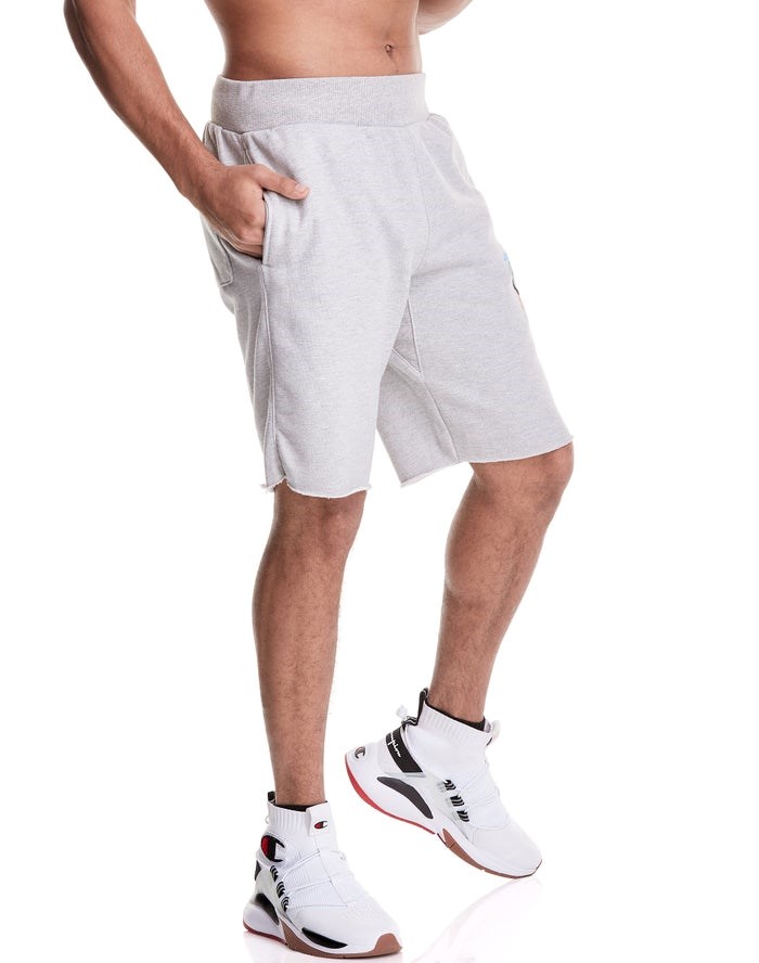 Champion Reverse Weave Cut-Off Lunar C With Lanterns Shorts Herr Grå | 9643780-FI