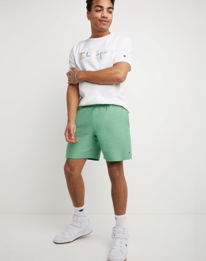 Champion Reverse Weave Cut-Off Shorts Herr Gröna | 3086159-SR