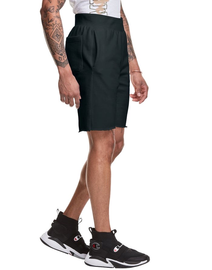 Champion Reverse Weave Cut-Off Shorts Herr Svarta | 4853710-IP