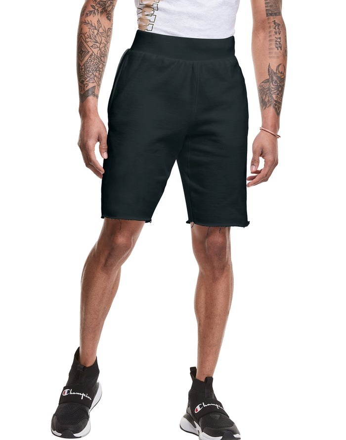 Champion Reverse Weave Cut-Off Shorts Herr Svarta | 4853710-IP