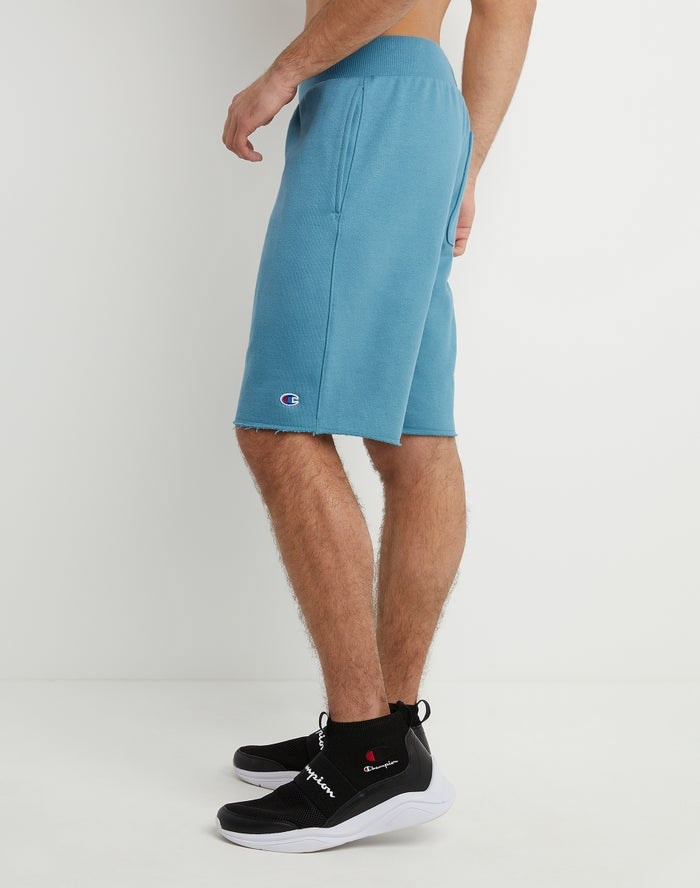 Champion Reverse Weave Cut-Off Shorts Herr Blå | 8051796-CO