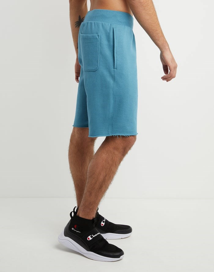 Champion Reverse Weave Cut-Off Shorts Herr Blå | 8051796-CO