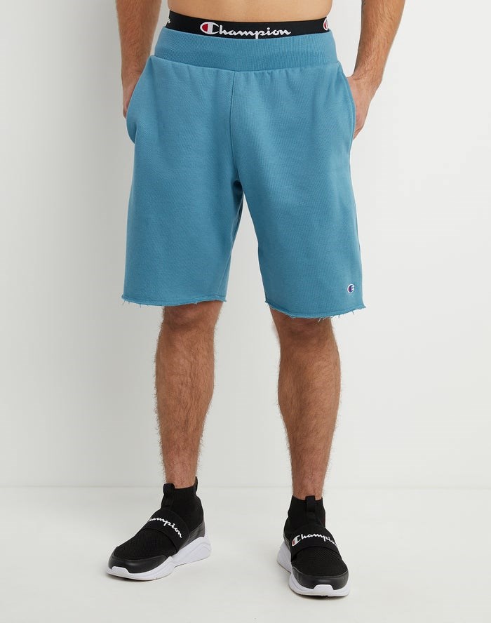 Champion Reverse Weave Cut-Off Shorts Herr Blå | 8051796-CO