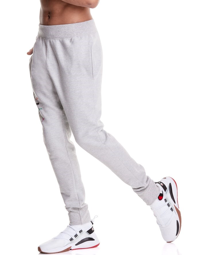 Champion Reverse Weave Lunar C With Lanterns Sweatpants Herr Grå | 1059723-DW