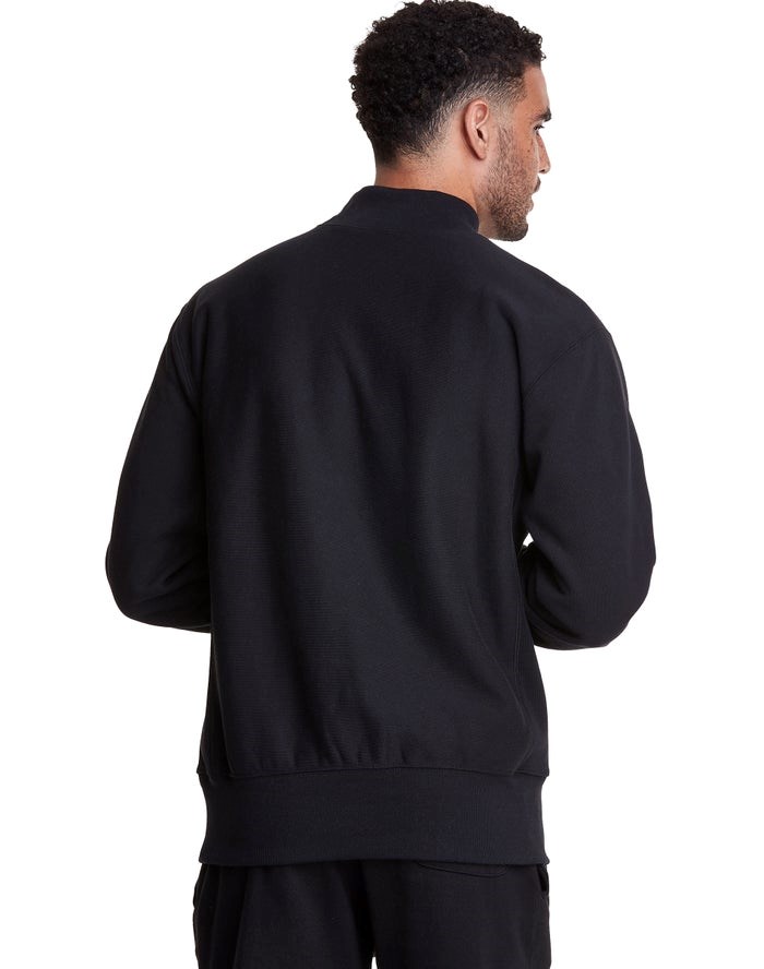 Champion Reverse Weave Mock Neck Crew Tröjor Herr Svarta | 3291657-VQ