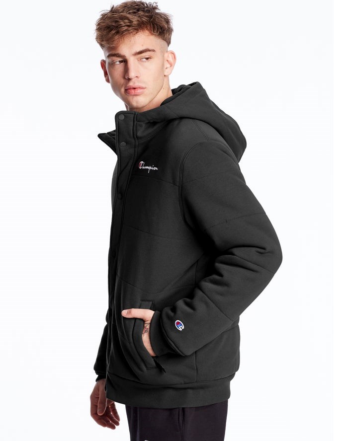 Champion Reverse Weave Puffer Sweatpants Herr Svarta | 3741920-TS